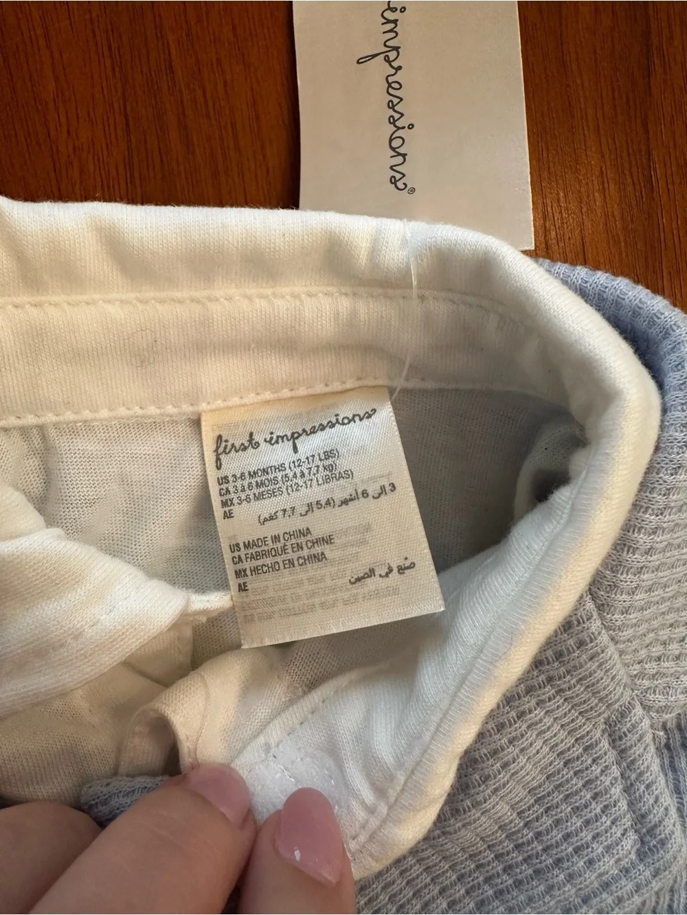 NWT First Impressions Baby Boy Light Blue Waffle Knit Suit with Bow Tie